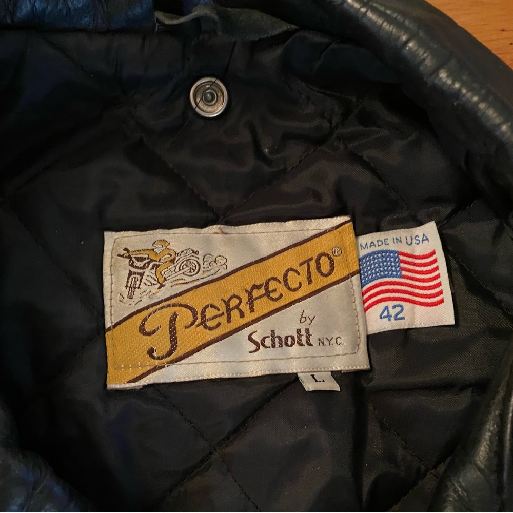 Schott NYC Perfecto Leather Jacket size 42